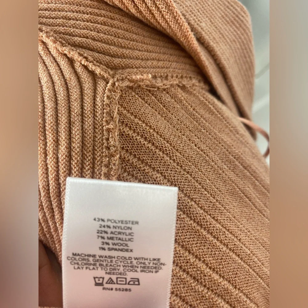 Express NWT Peach Knit Backless Halter Dress - Picture 9 of 9